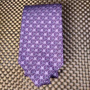 Robert Talbott Best of Class Silk Purple Geometric Tie (0623)